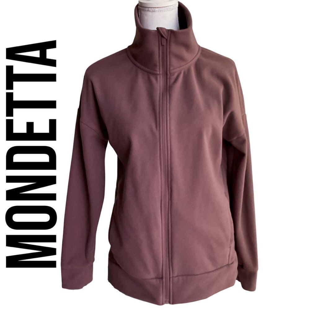 MONDETTA super soft, light purple fleece jacket w/ full zip closure